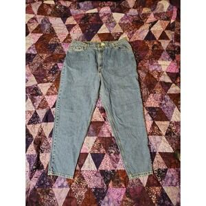 Vintage Levis 522 Jeans Womens 38x28 Blue Tapered Mom USA Made Light Wash 1995